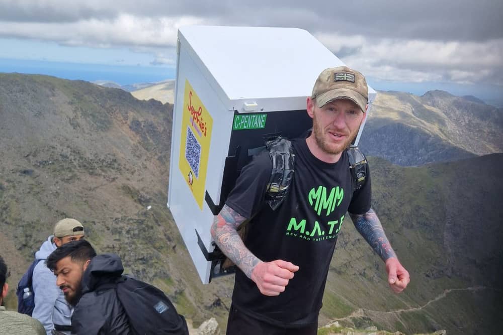 Mick Runalls completed his remarkable hike up Mount Snowdon earlier this month to raise money for charity. 