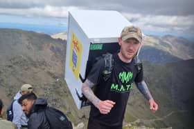 Mick Runalls completed his remarkable hike up Mount Snowdon earlier this month to raise money for charity. 
