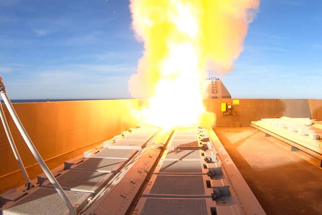 HMS Dragon is currently on exercise Formidable Shield, with the missile test being the first of its kind.