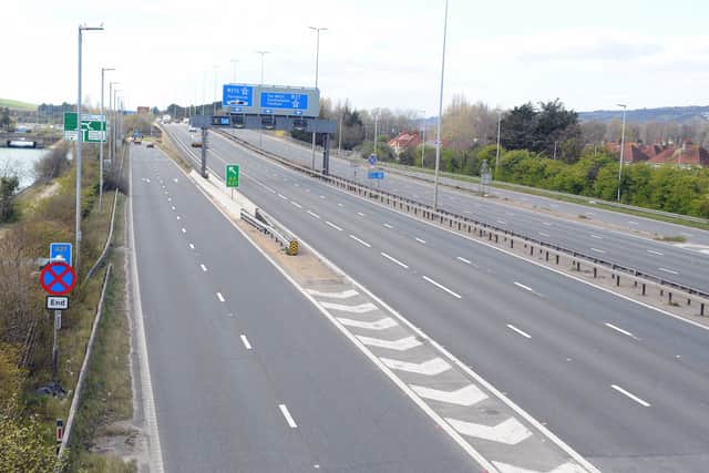 The M27 junction 12 for Portsmouth. National Highways will be carrying out bridge repairs in the area, resulting in lane and carriageway closures.