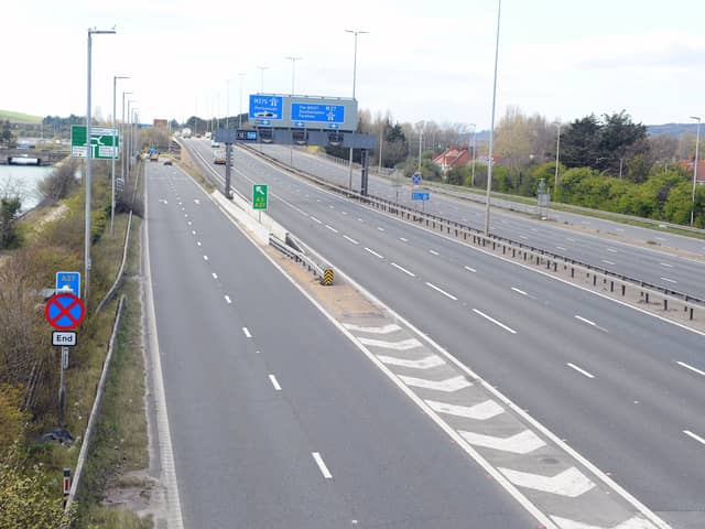 The M27 junction 12 for Portsmouth. National Highways will be carrying out bridge repairs in the area, resulting in lane and carriageway closures.
