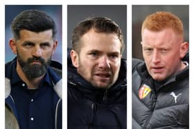 From left to right: Miron Muslic has been linked with a move to Hull while Tom Cleverley and Will Still are reportedly in the running for the Southampton job.