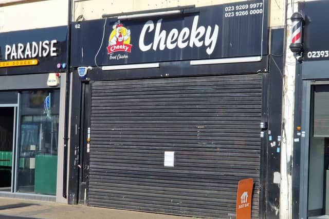 Cheeky Fried Chicken, in North End, has been closed due to a mouse infestation, no hot water and the site being 'filthy'.