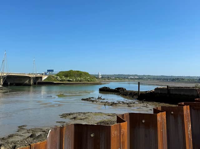 Work to create new sea defences at Victory Quay in Tipner resumes