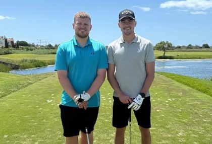 Regan Poole has been hitting the fairways in Portugal