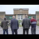 The British Blood Scandal: Poisoned at School. (L-R) Gary Webster, Steve Nicholls, Richard Warwick and Adrain Goodyear at Treloar's school.