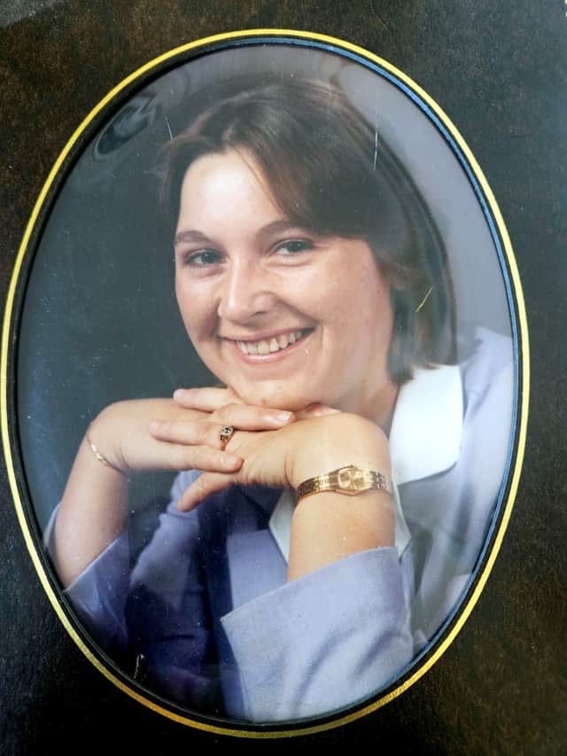 Jenny Turner as she looked when she worked at the Royal  Navy Hospital Haslar in Gosport