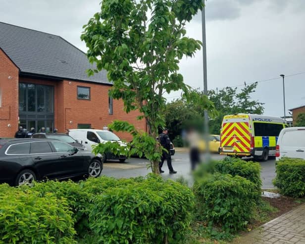 Police arrested a 49-year-old man on suspicion of being in charge of a dog dangerously out of control causing injury.