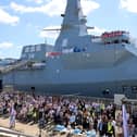 Plans have been outlined for how the new Type 26 frigates will be used by the Royal Navy. Pictured: HMS Glasgow and all those involved with her build.