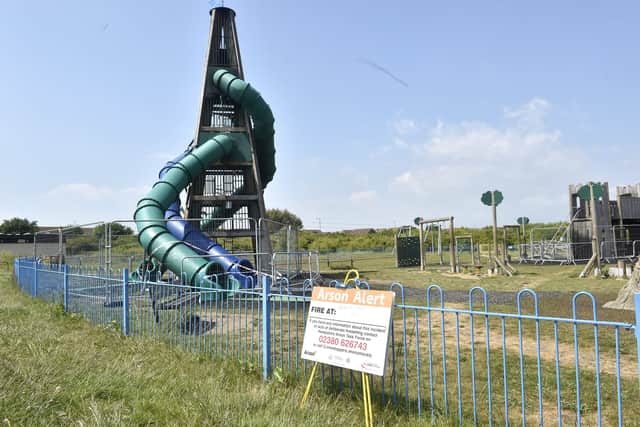 Alver Valley Country Park in Cherque Way, Lee-on-the-Solent, after the playground was subjected to arson.
Picture: Sarah Standing (220525-3548)