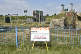 Alver Valley Country Park in Cherque Way, Lee-on-the-Solent, after the playground was subjected to arson.
Picture: Sarah Standing (220525-3548)