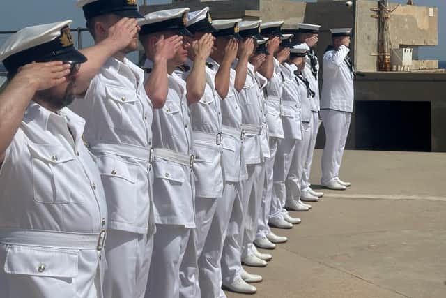 Members of the ship's company in Malta.