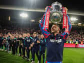 Joel Ward celebrates Crystal Palace’s FA Cup win. Picture: Richard Pelham/Getty Images