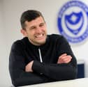 John Mousinho at his January 2023 unveiling as Pompey’s head coach. Picture: Sarah Standing