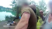 Andrew Bowman is confronted and attacks two Environment Agency water bailiffs whilst fishing at Poole Hall Fisheries near Alveley - assisted by his dad Sidney Bowman.  