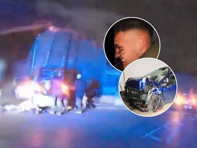 Drink driver crashes into wall and leaves injured passengers behind