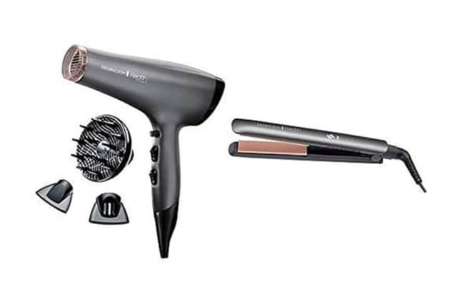 Remington Ionic Hair Dryer with Keratin and Almond Oil, Ceramic Straighteners Bundle Set for £139.63