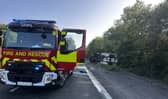 A man was rescued from an overturned van by firefighters earlier on Friday, May 23. 