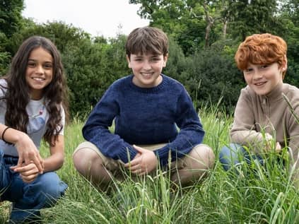 HBO main cast for Harry Potter TV show - (L-R)  Arabella Stanton, Dominic McLaughlin and Alastair Stout