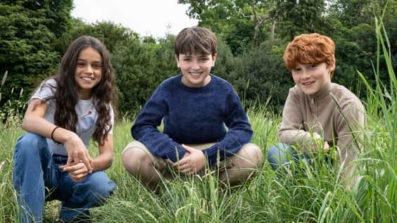 HBO main cast for Harry Potter TV show - (L-R) Arabella Stanton, Dominic McLaughlin and Alastair Stout