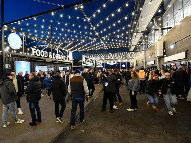 Pompey's fan zone has been a success in improving match-day income. Picture: Graham Hunt/ProSportsImages