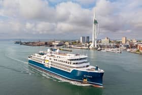 The luxury Swan Hellenic cruise ship SH Diana making her maiden call into Portsmouth.