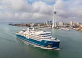 The luxury Swan Hellenic cruise ship SH Diana making her maiden call into Portsmouth.
