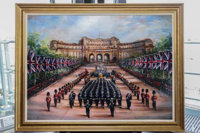 The procession of Her Late Majesty Queen Elizabeth II.