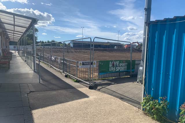 Work is underway at Gosport Borough's Privett Park home to install a new 4G playing surface.