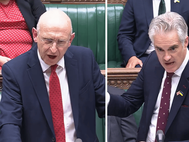 The Strategic Defence Review was scrutinised in parliament for the first time following an earlier media briefing by prime minister Sir Keir Starmer, outlining Royal Navy, Army and RAF reforms. From L: Defence secretary John Healey and shadow counterpart James Cartlidge.