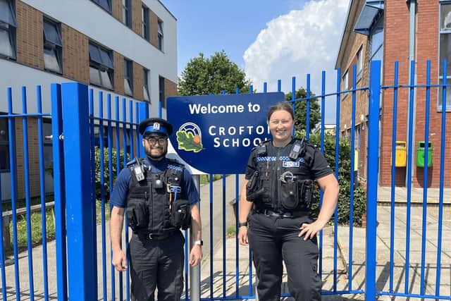 Officers visited Crofton School in Stubbington as part of their week of action.