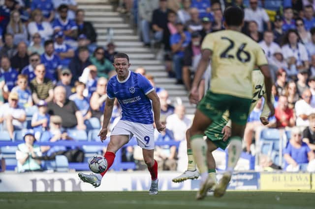 Colby Bishop in action against Bristol City in July 2023 - the last time Pompey hosted a pre-season friendly. Picture: Jason Brown/ProSportsImages
