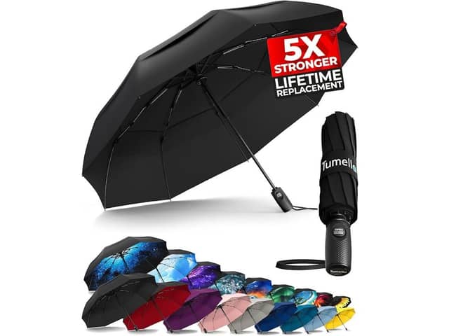 Tumella's umbrella comes with a lifetime warranty