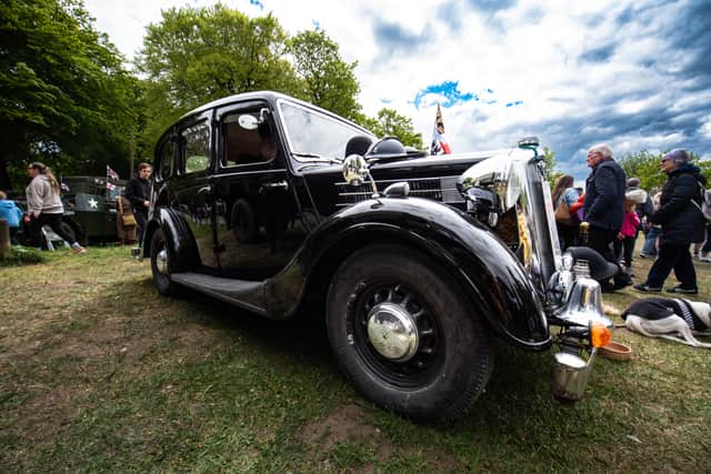 1938 Wolesley police car at Blackburn VE80 Festival