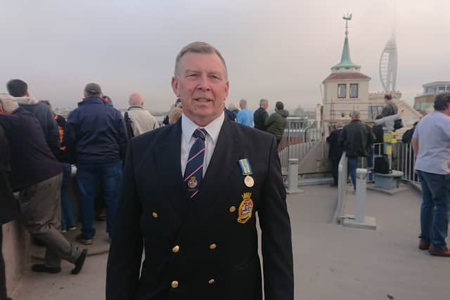 Mick Willis, of Gosport, 61, served in the Royal Navy for six years as a Weapons Engineer, served during the Falklands War on HMS Bristol.