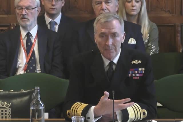 Admiral Sir Tony Radakin, Chief of Defence Staff, said the Royal Navy is going through a difficult transition but should come out the other side.