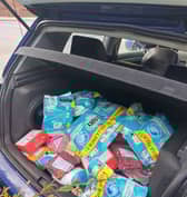 Four people have been arrested after £1000 of goods were stolen from a shop in Park Gate. 