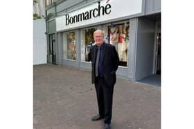 Gosport Borough Council Leader Cllr Peter Chegwyn outside Bonmarche which opened this year.