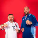 Soccer Aid 2025 - Wayne Rooney (L) and Tyson Fury (R)