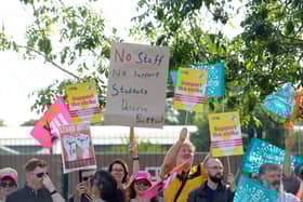 Staff across all three HSDC campuses have gone on strike over devastating job cuts following serious cash flow issues and a financial blackhole. 


Pictured is: Staff at HSDC in Havant.

Picture: Sarah Standing (130625-7876)