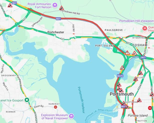 Traffic is building after reports of a crash on the M275 northbound.