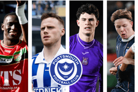 From left to right: Ibrahima Diabae, Tobias Heintz, Robbie Ure and Nils Zatterstrom are all impressing in Sweden where Pompey are looking for transfer options.
