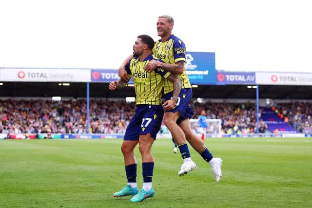 John Swift celebrates at Pompey last season