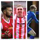 From left to right: Joe Rafferty, Gavin Whyte and Jack Sparkes has been through varying fortunes since leaving Pompey.