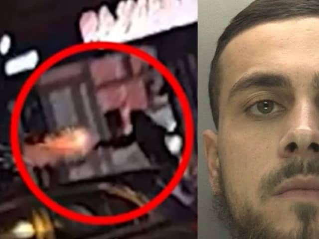 Kye Lemathy opens fire on street.