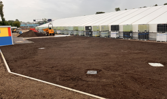 The team are working on the landscaping at the site and the haul road has now been removed. Top soil has been laid in areas ready for the grass.
