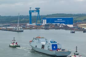 HMS Venturer sailed 11 miles on her maiden voyage. The Royal Navy Type 31 frigate, alongside her sister ships, will be based in Portsmouth.