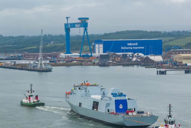 HMS Venturer sailed 11 miles on her maiden voyage. The Royal Navy Type 31 frigate, alongside her sister ships, will be based in Portsmouth.