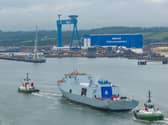 HMS Venturer sailed 11 miles on her maiden voyage. The Royal Navy Type 31 frigate, alongside her sister ships, will be based in Portsmouth.