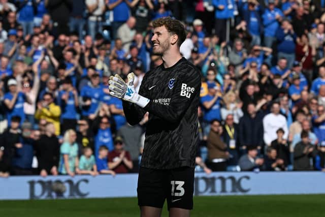 Pompey’s goalkeeping department is already at its full quota of four - unlike last pre-season. Picture: Graham Hunt/ProSportsImages